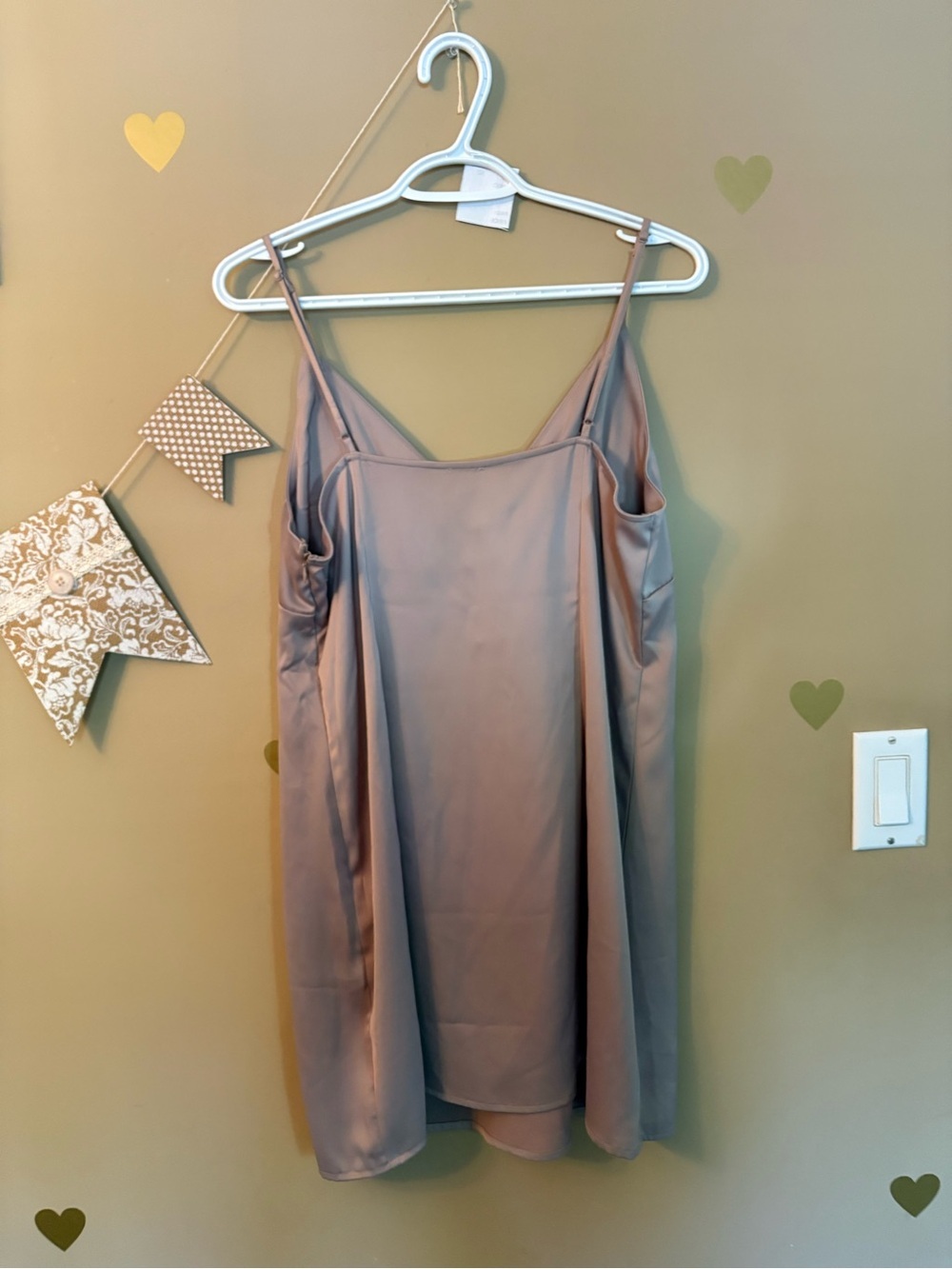Garage Light Beige Tie-Front Slip Mini Dress - Picture 10 of 10